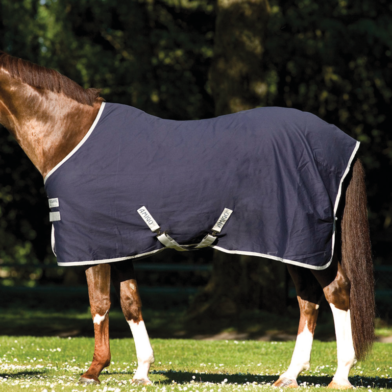 Horseware Amigo Pony Stable Sheet - Navy/Silver